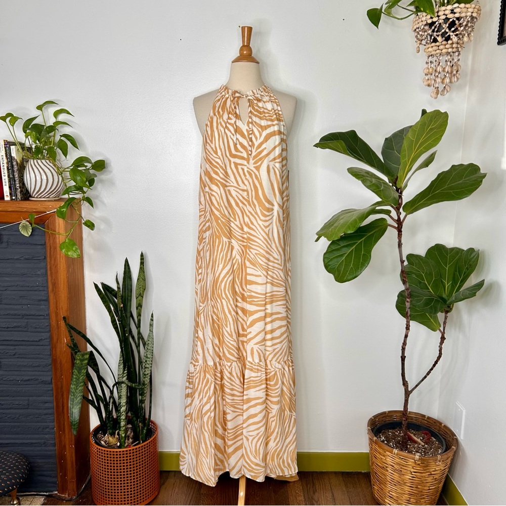 NWT Nine West  Zebra Print maxi Dress
